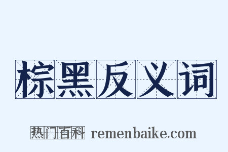 棕黑反义词是什么意思的图片